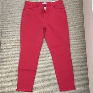 Loft High Waisted Hot Pink Skinny Jeans